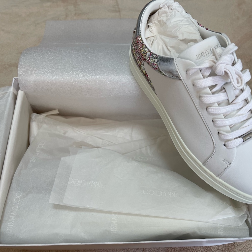 Jimmy Choo White and Multicolor Women's Sneakers